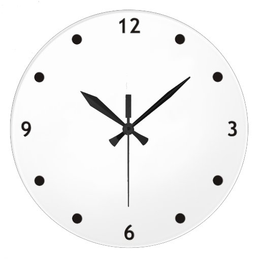 Clock Face Dots & Numbers - white stamp | Zazzle