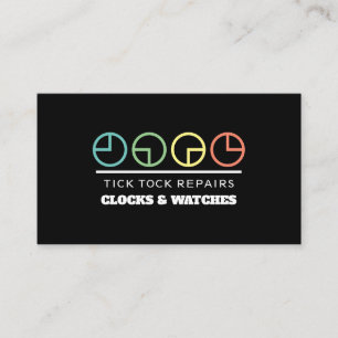 Clock Face Icons, Horologist Business Card