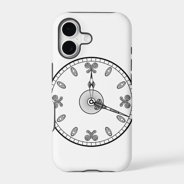 Clock Face Iphone Case (Back)