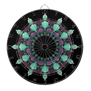clock face kaleidoscope fractal ART I Dart Board