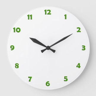 Clock Face Numbers - green