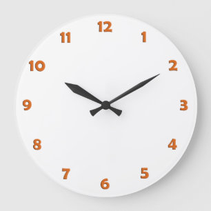Clock Face Numbers - orange