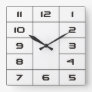 Clock Face Squares & Numbers - black