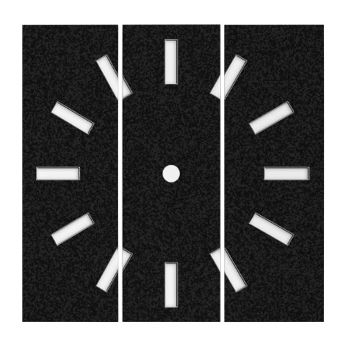 Clock Face Stripes white stamp 1  your idea Triptych