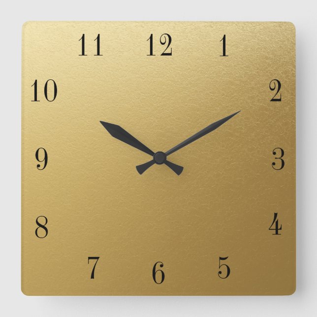 Clock Face Template Industrial Roman Font Golden (Front)