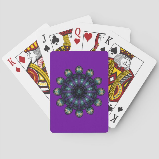 Clock Faces - Apophysis Fractal Poker Cards (Back)