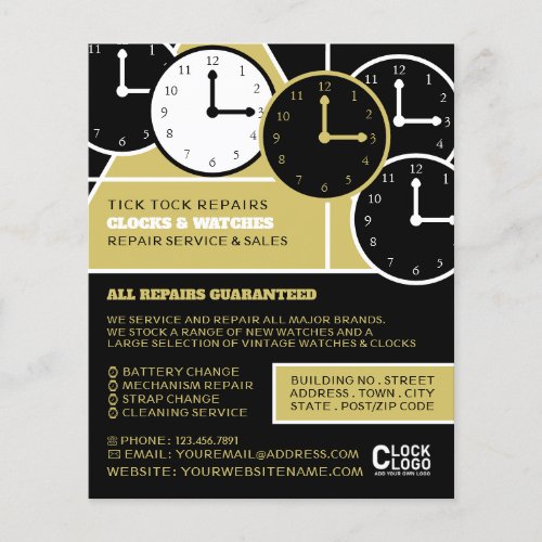 Clock Faces Horologist Advertising Flyer