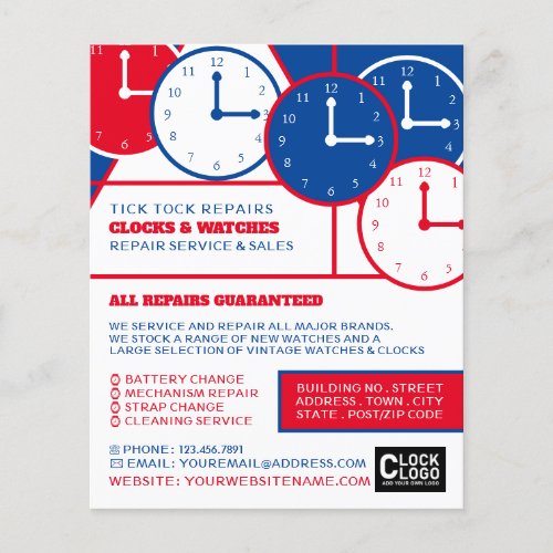 Clock Faces Horologist Advertising Flyer