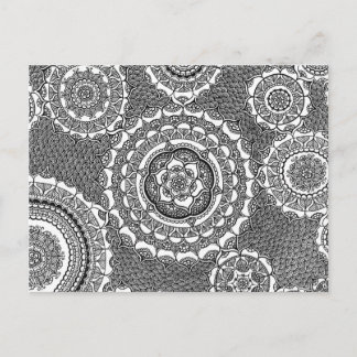 Clock Flowers Postcard