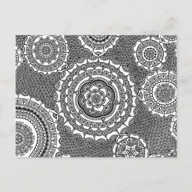 Clock Flowers Postcard (Front)