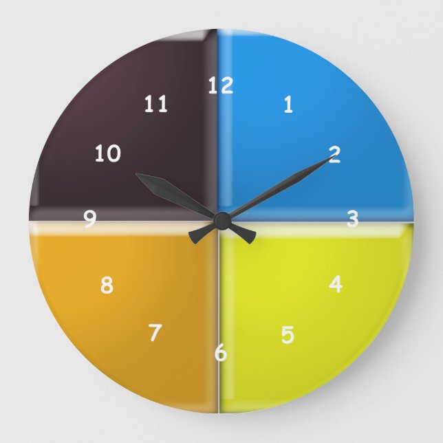 Clock - Four Colored Squares (Front)