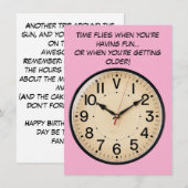 clock funny time flies birthday  (Front/Back)