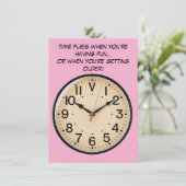 clock funny time flies birthday  (Standing Front)