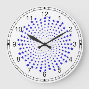Clock - Galaxy of Blue Stars