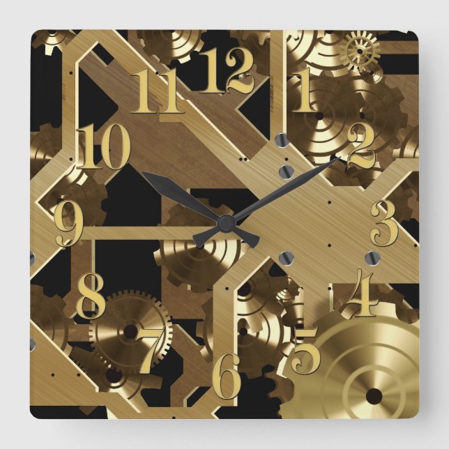 Clock Gears Fun Wall Clock (Front)