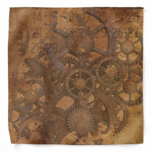 Clock Gears Steampunk Art Bandana