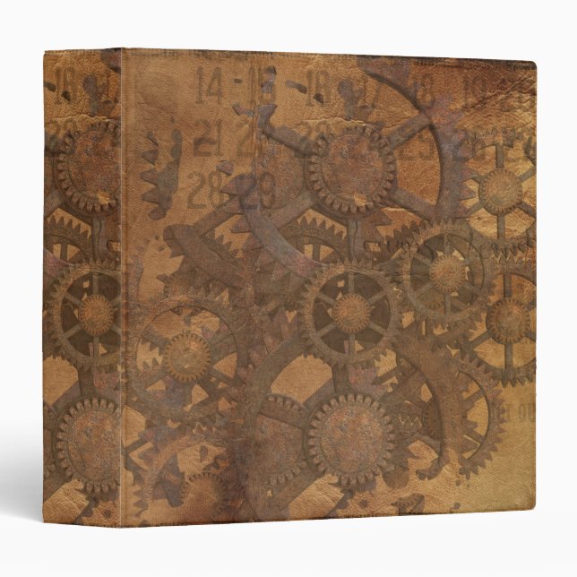 Clock Gears Steampunk Art Binder (Front/Spine)
