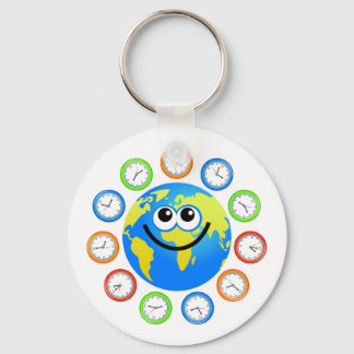 Clock Globe Keychain