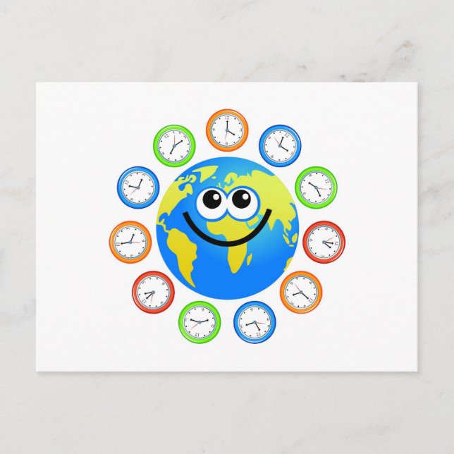 Clock Globe Postcard (Front)