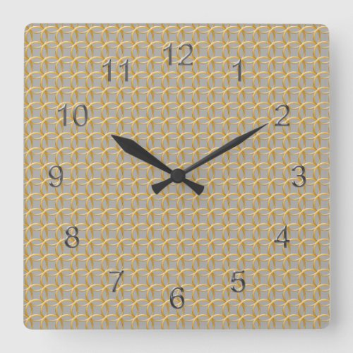 Clock _ Golden Links Chain Mail on Gray