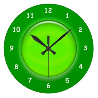 Clock - Green 3D Disk
