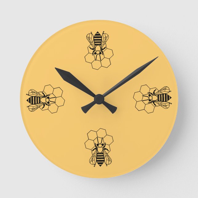 Clock - Honey Bee on comb (Front)