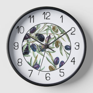 Clock in Acrylic. Olive