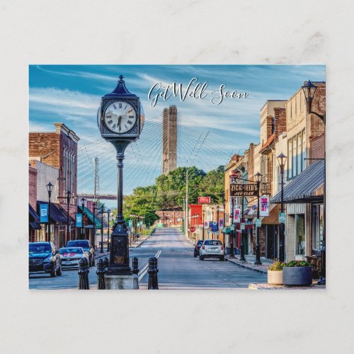 Clock In Downtown Cape Girardeau Get Well Soon Postcard