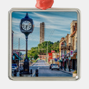 Clock In Downtown Cape Girardeau Metal Ornament