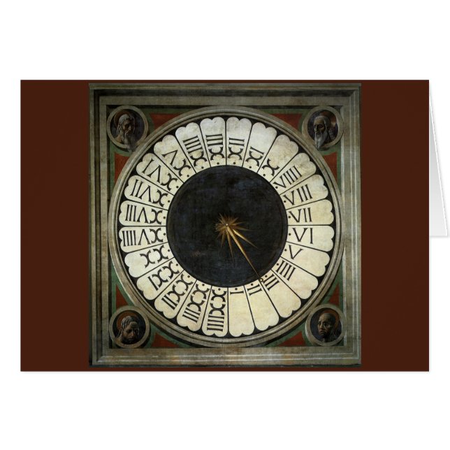 Clock in the Duomo by Paolo Uccello Cards (Front Horizontal)