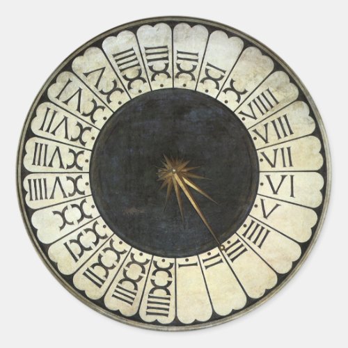 Clock in the Duomo by Paolo Uccello Classic Round Sticker