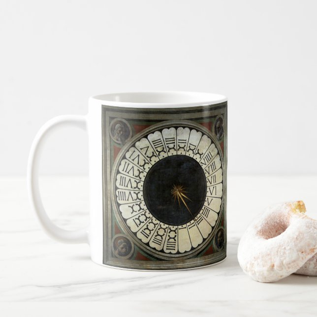 Clock in the Duomo by Paolo Uccello Coffee Mug (With Donut)