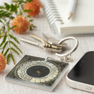 Clock in the Duomo by Paolo Uccello Keychain