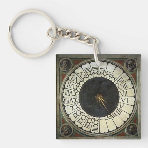 Clock in the Duomo by Paolo Uccello Keychain