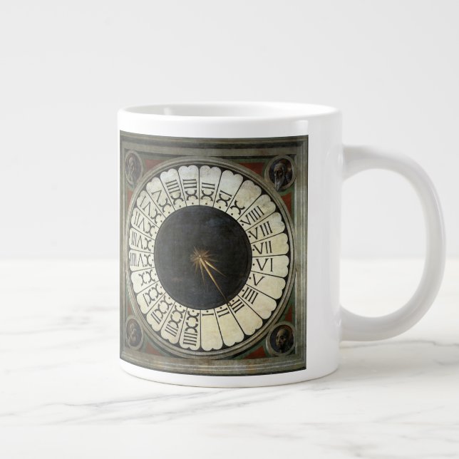 Clock in the Duomo by Paolo Uccello Large Coffee Mug (Right)