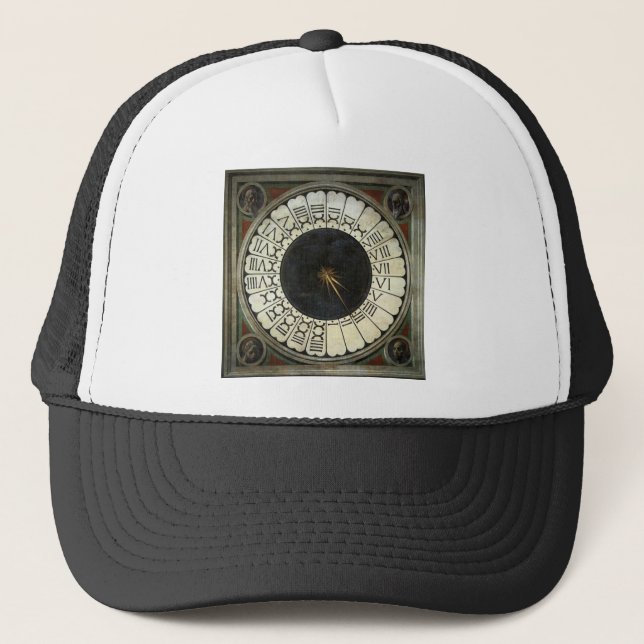 Clock in the Duomo by Paolo Uccello Trucker Hat (Front)