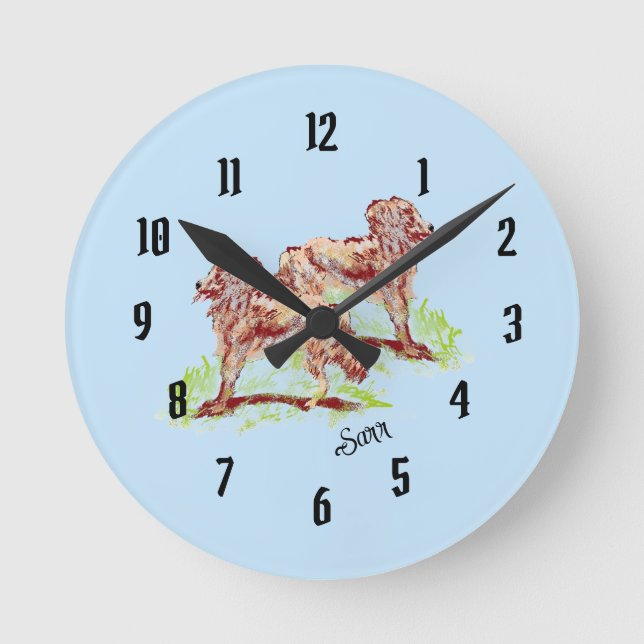 Clock  : Irish Setters dream .  (Front)