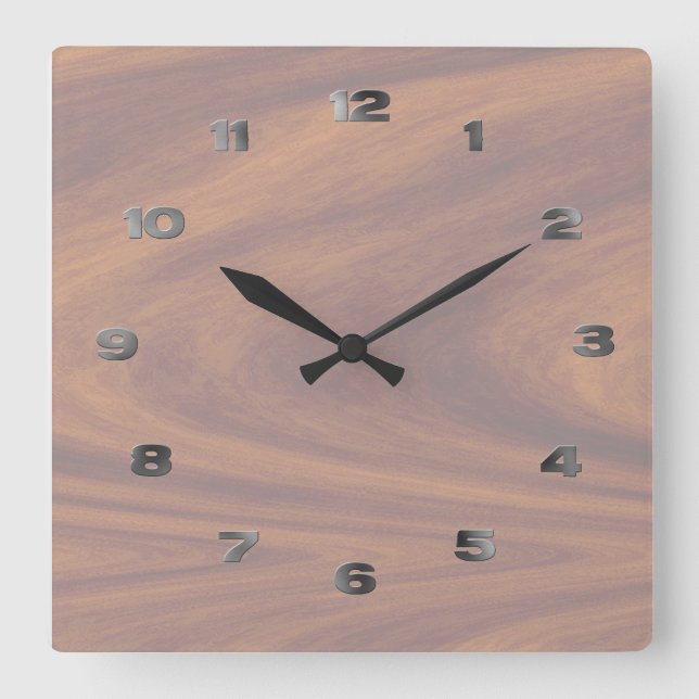 Clock - Lightened Woodgrain with metal numbers (Front)