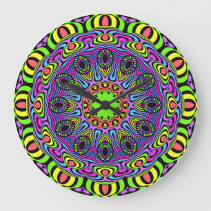Clock Mandala - neon 1