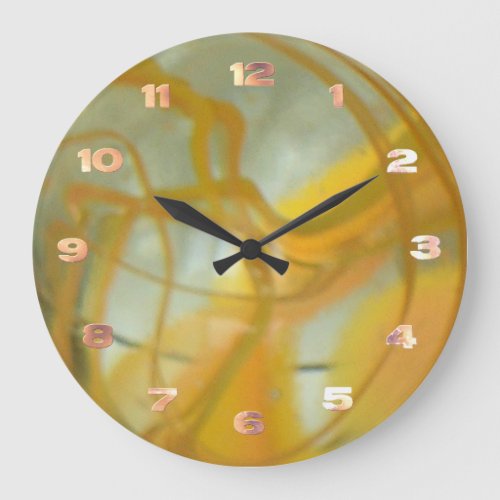 Clock _ Marbleized Glass