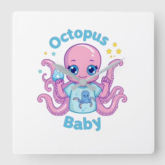 Clock Octopus Baby  (Front)