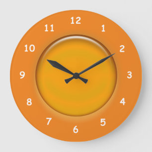 Clock - Orange 3d Disk