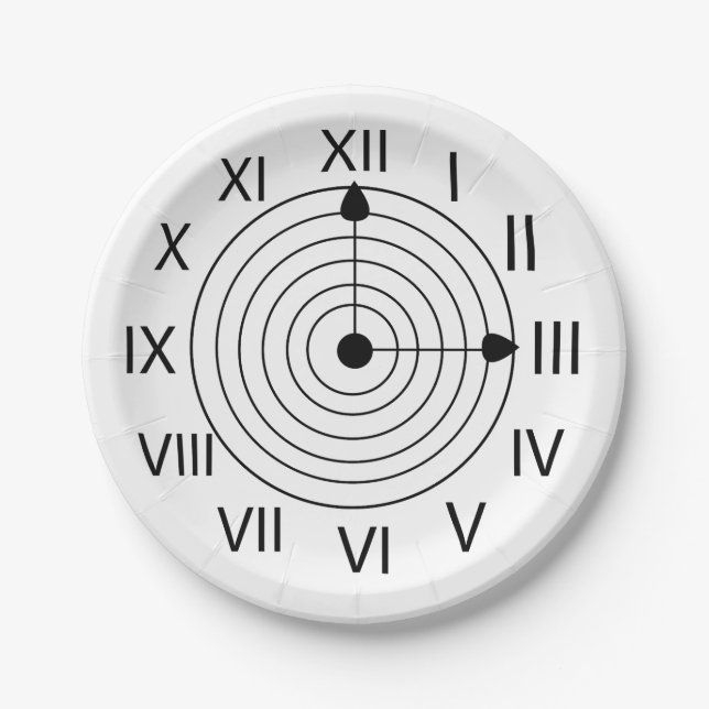 Clock Party Paper Plates (Front)