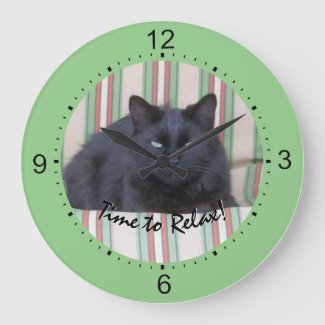 Clock - Pet Image Time to Relax