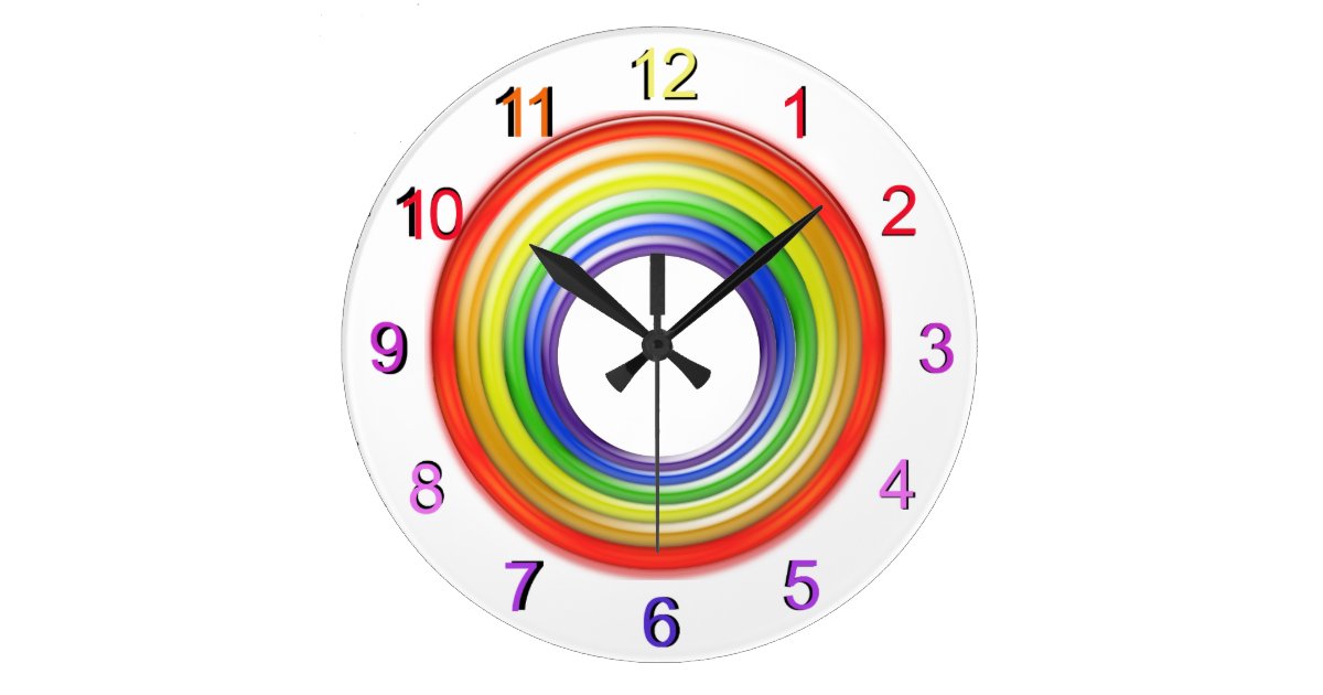 Clock - Primary Colors | Zazzle.com