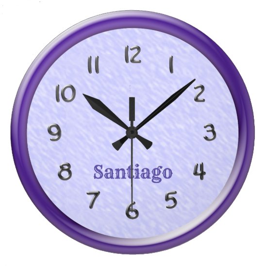 Clock - Purple Frame with Name