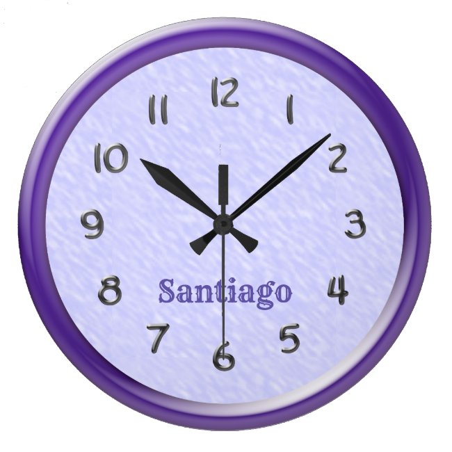 Clock - Purple Frame with Name
