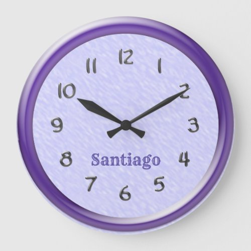 Clock _ Purple Frame with Name