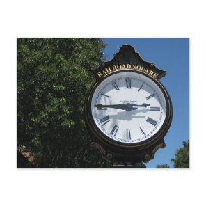 Clock Railroad sq. Santa Rosa, Ca. Postcard