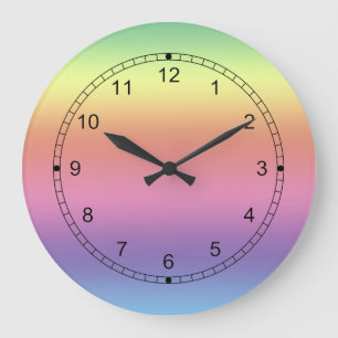 Clock - Rainbow Colors